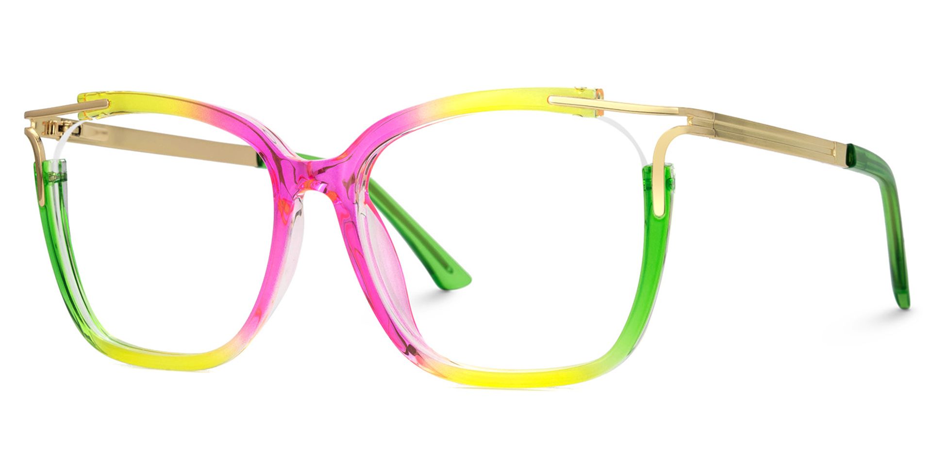 Spring hinges Sidibe Eyeglasses, Sidibe Green Square Glasses Frames -Zeelool1