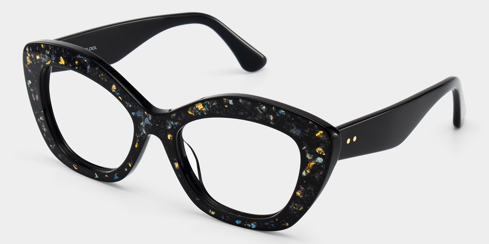 Giselle Black Cat Eye Glasses with Rhinestones | ZEELOOL4