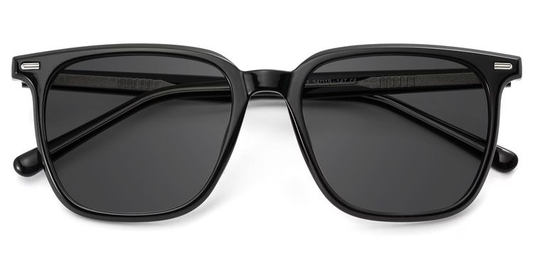 Eliza Square Black Glasses