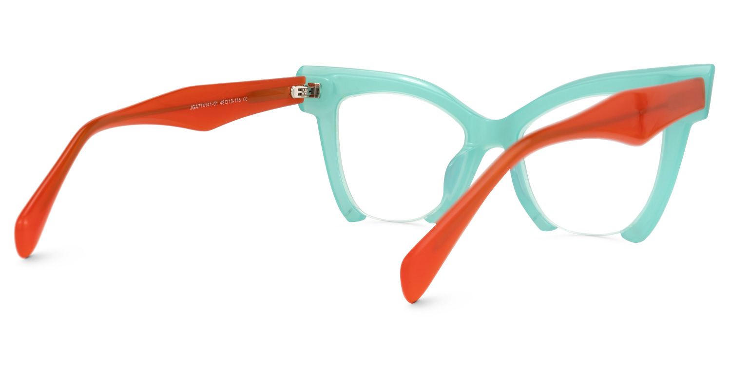 Bermea Cateye Green Glasses5
