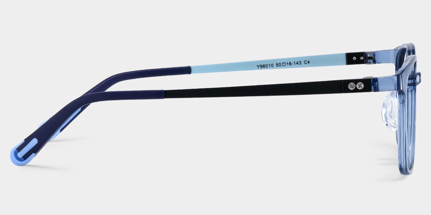 Lane Rectangle Blue Cystal Frame Eyeglasses for Teens4