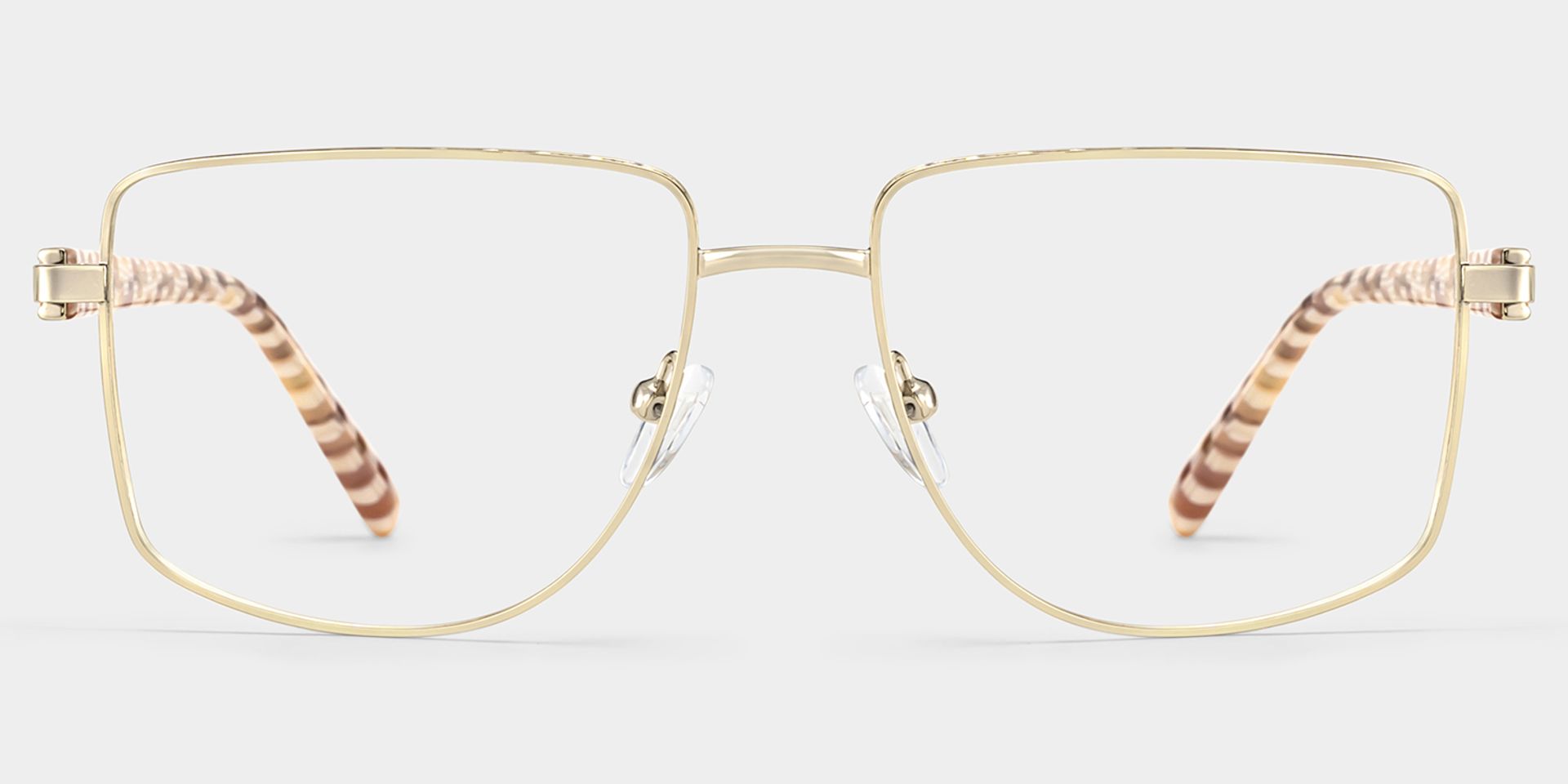 Geometric Gold pattern Eyeglasses- Felicity Metal Frame Glasses3