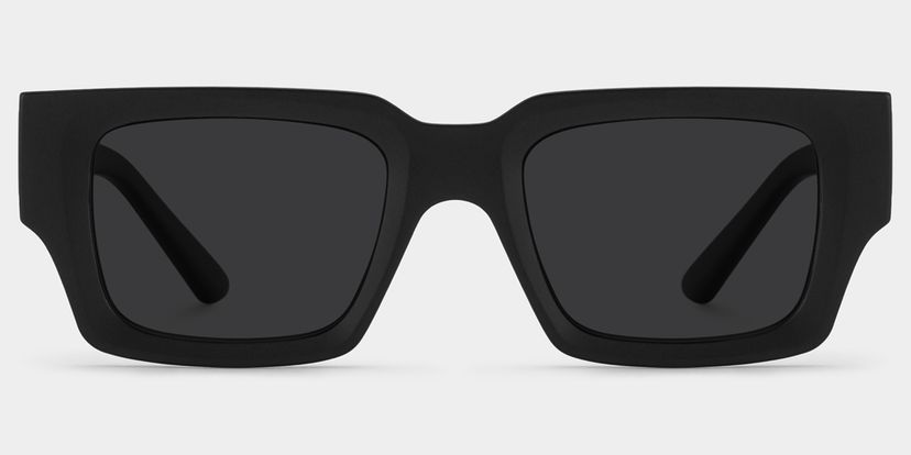 Garza Rectangle Black Glasses