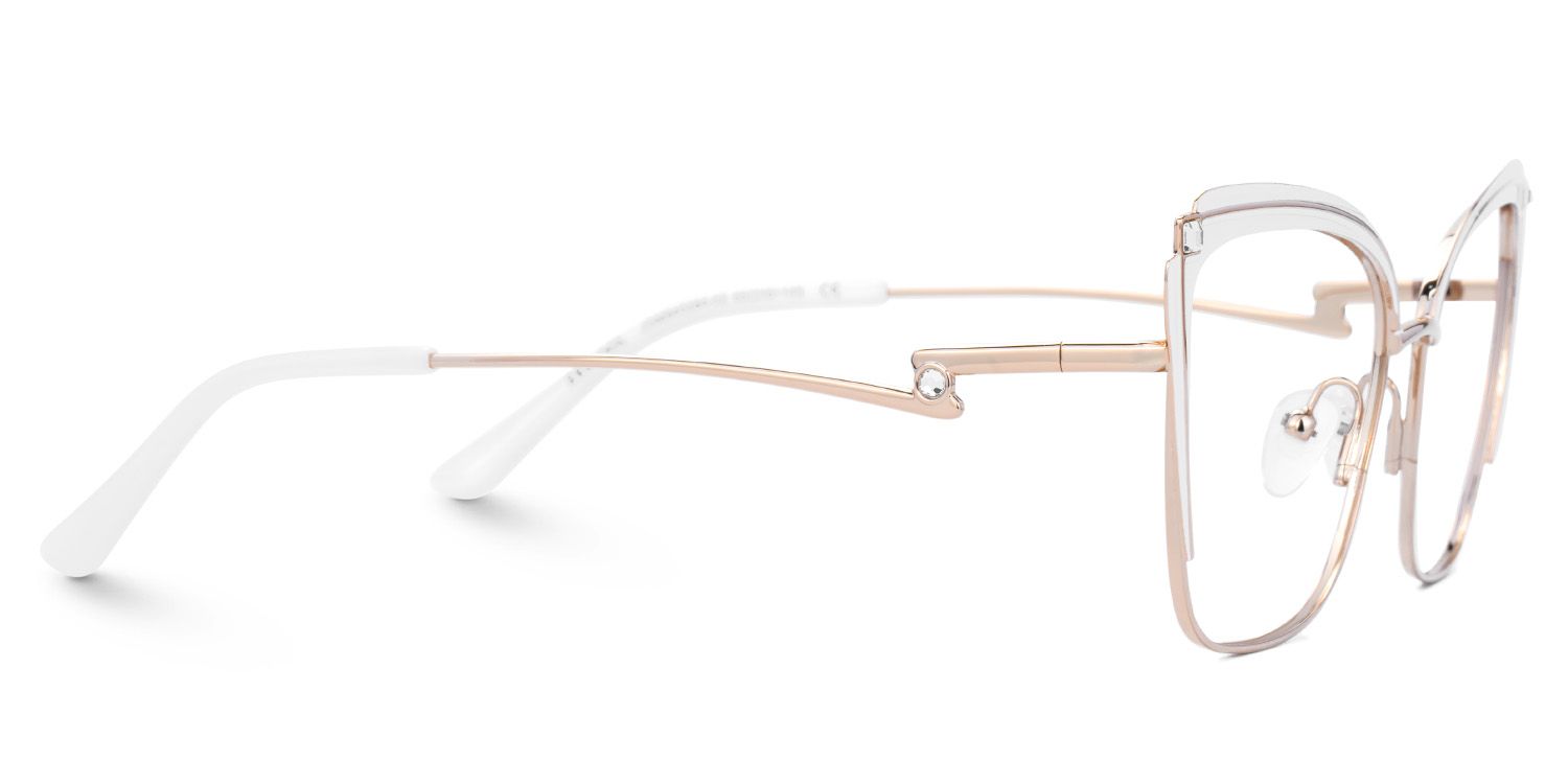 Mariely Cat Eye White Glasses | Zeelool3