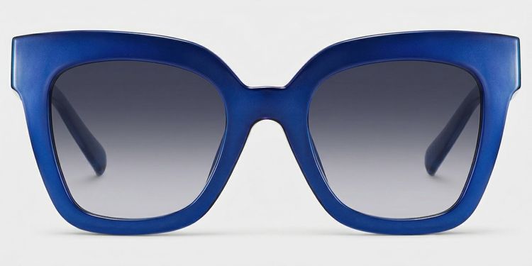 Malcolm Blue Square Sunglasses