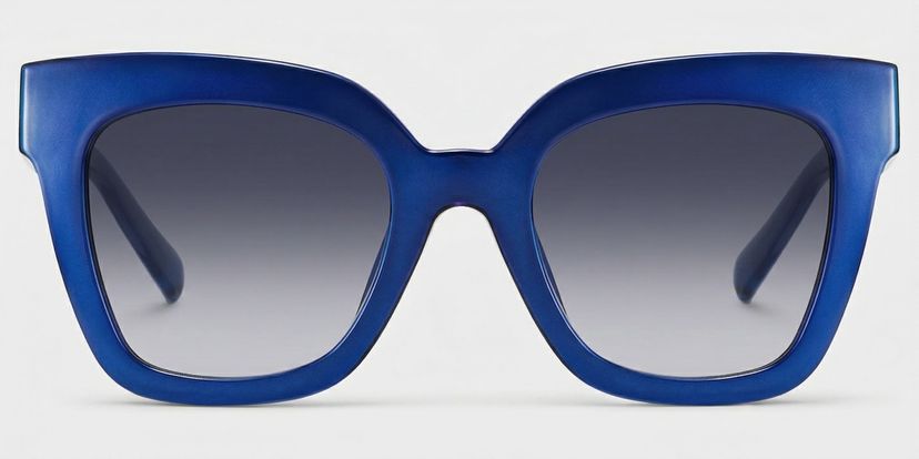 Malcolm Blue Square Sunglasses