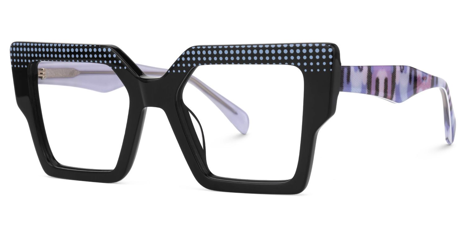 Prisca Thick Frame Square Eyeglasses  -Zeelool Optical1