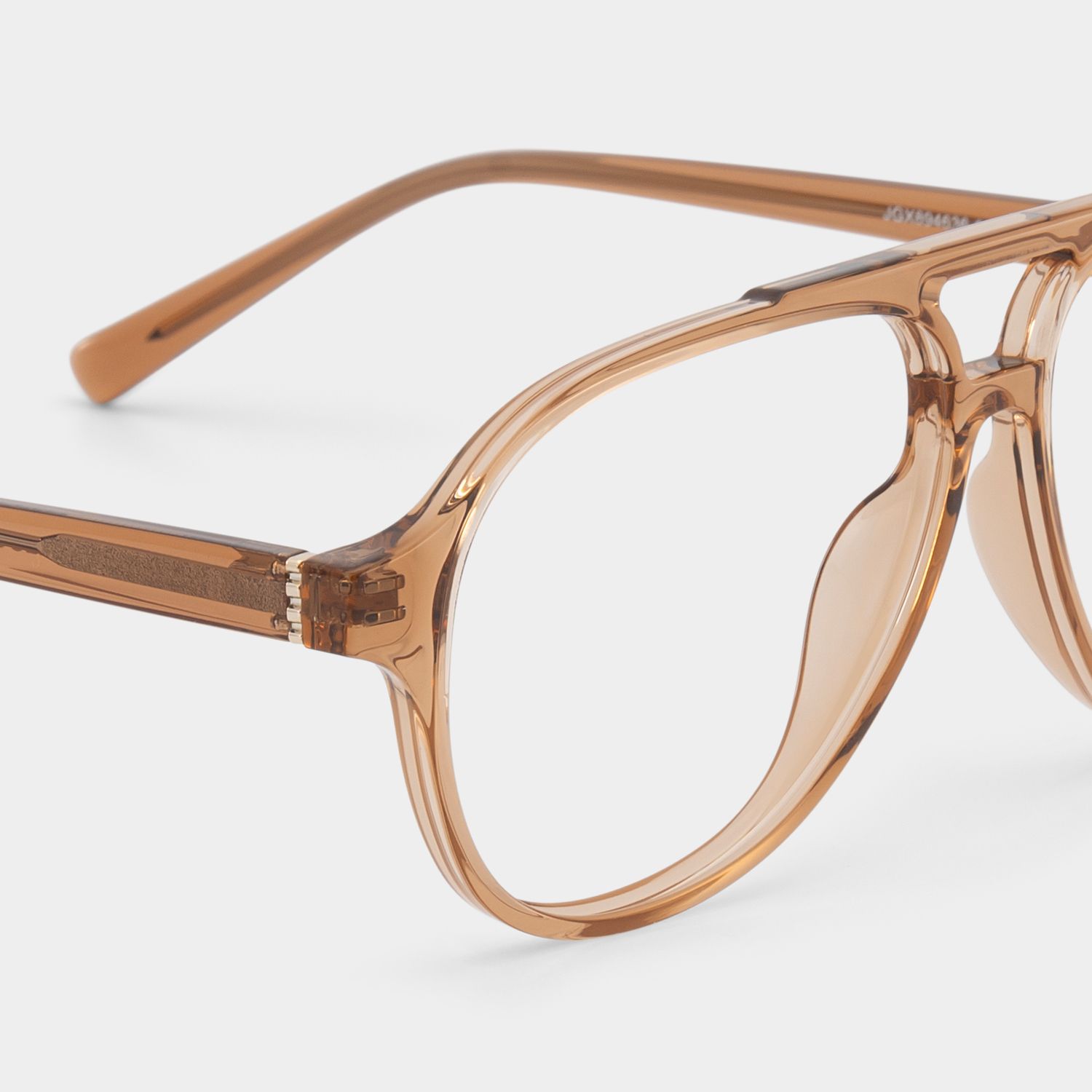 Drew Tan Clear Brown Aviator Glasses for the Female | ZEELOOL6