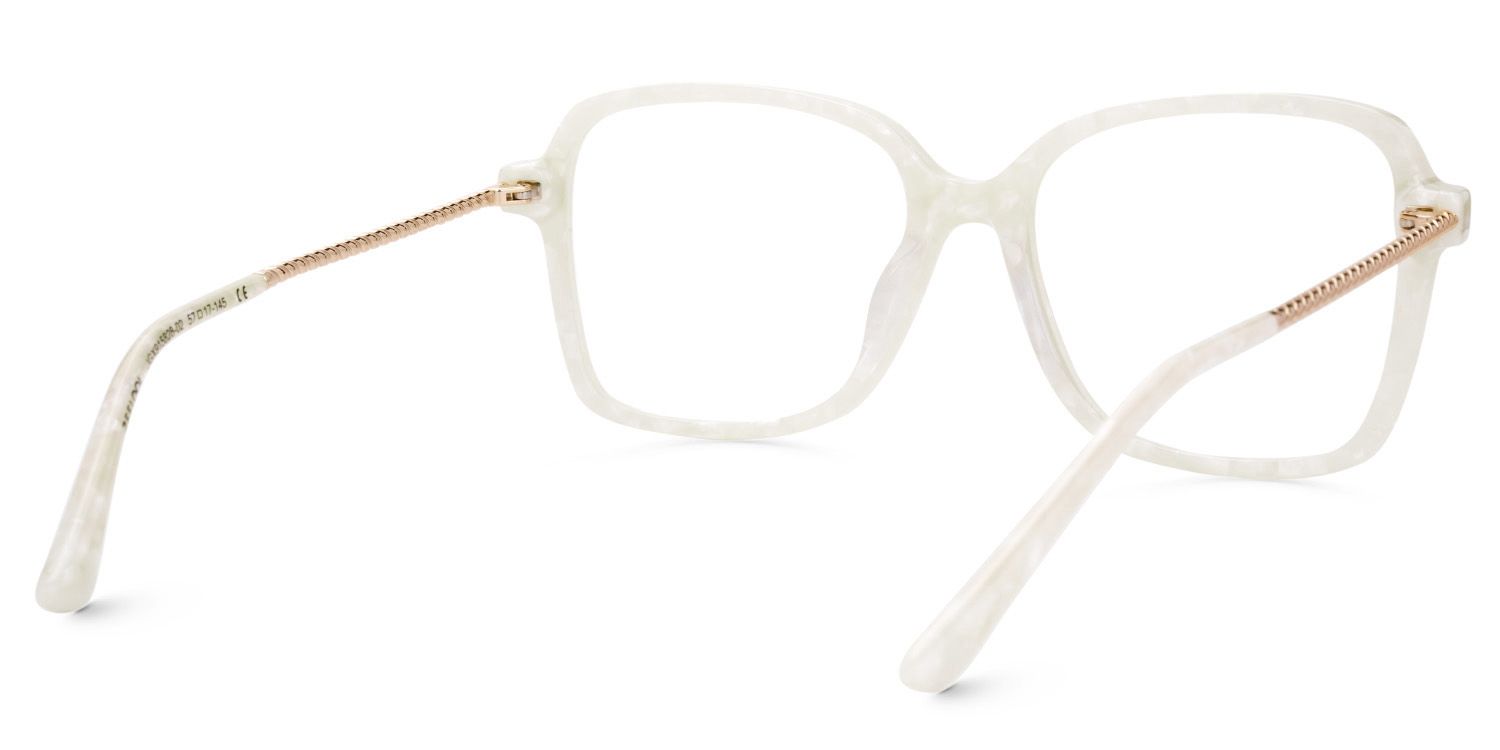 Thin Frame Square Glasses With White On Sale3