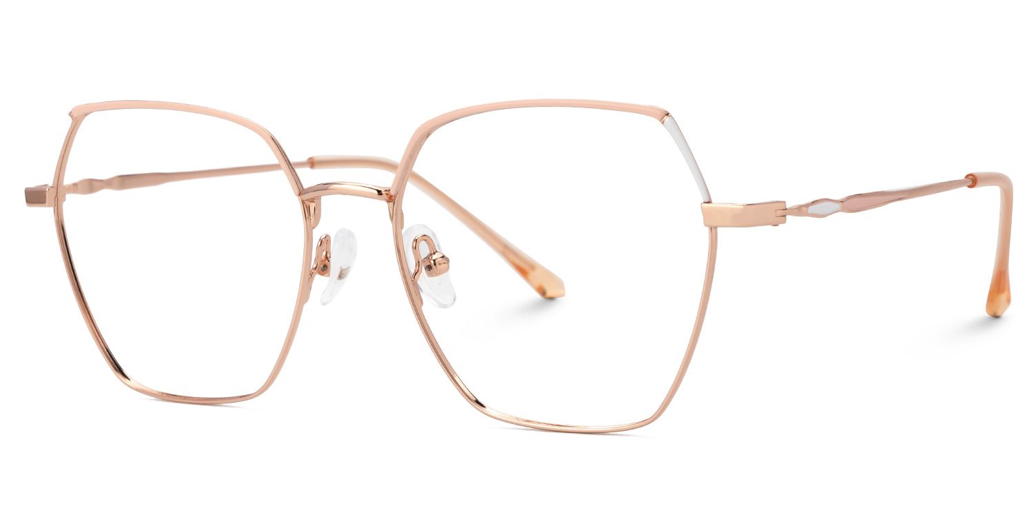 Marlon Geometric Two-Tone Full-Rim Glasses | Zeelool1