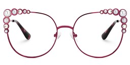 Wallice Cateye Red Glasses0