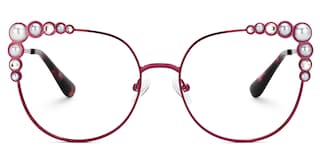 Wallice Cateye Red Glasses0