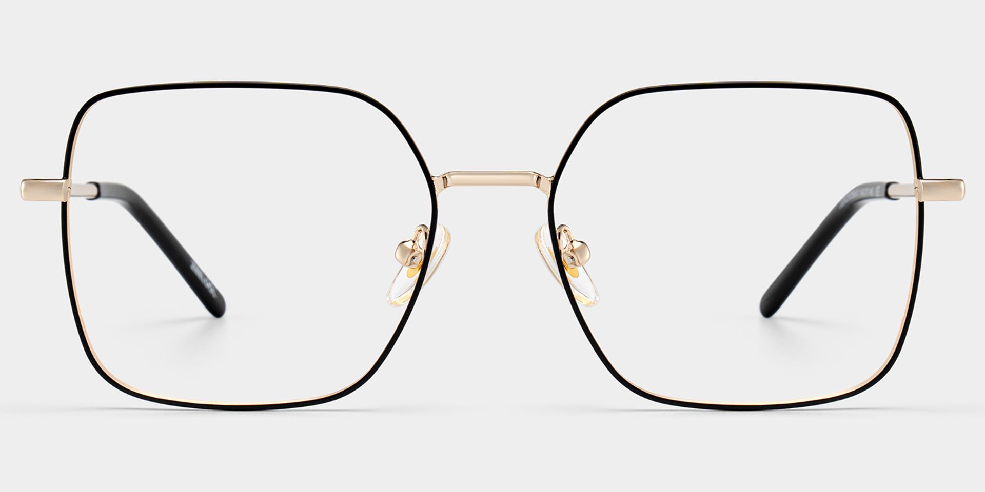 Abigail Black Thin Metal Frame Glasses with Square Shape | ZEELOOL0