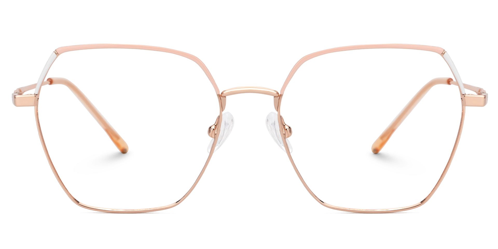 Marlon Geometric Two-Tone Full-Rim Glasses | Zeelool0