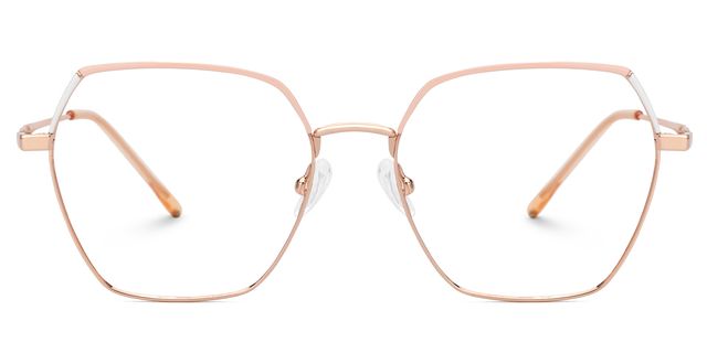 Marlon Geometric Pink Glasses