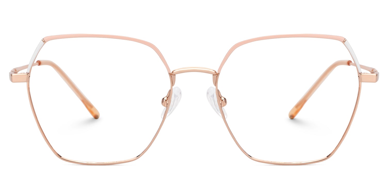 Marlon Geometric Pink Glasses