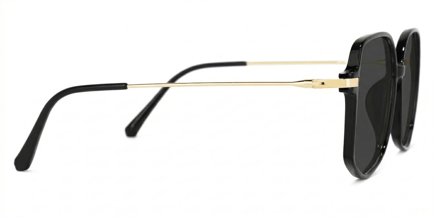 Payton Geometric Black Frame Glasses | Zeelool Optical3