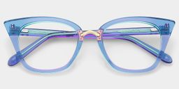 Martha Light-Blue Cat eye Glasses1