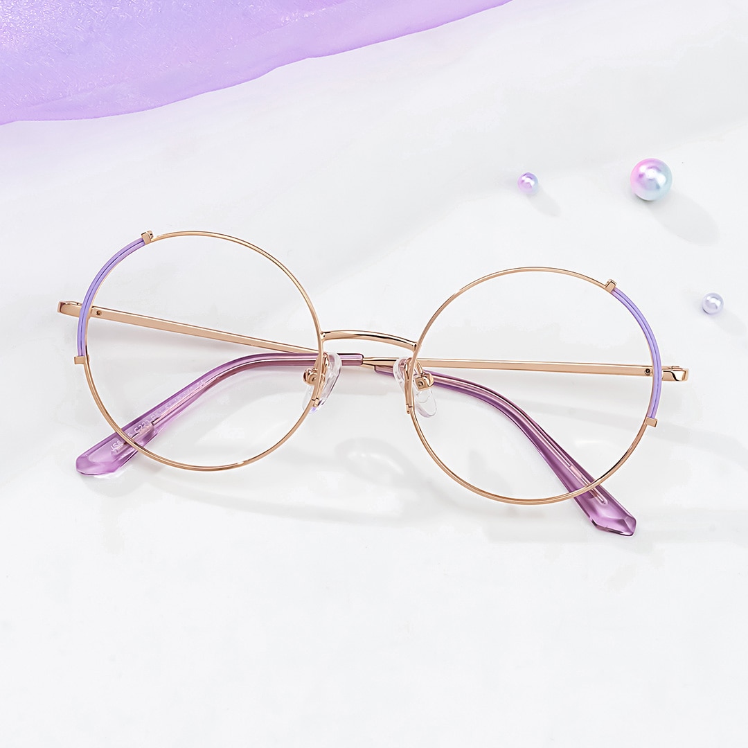 Rindy Round Purple Glasses