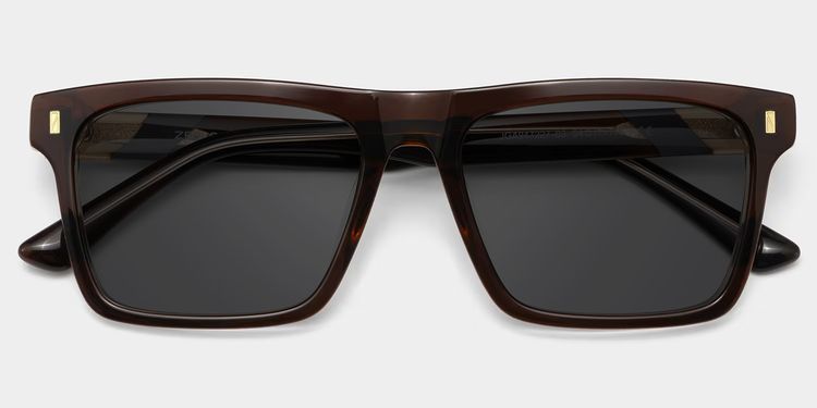 Henry Rectangle Brown Glasses