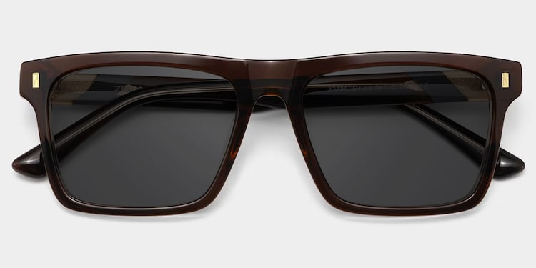 Henry Rectangle Brown Glasses