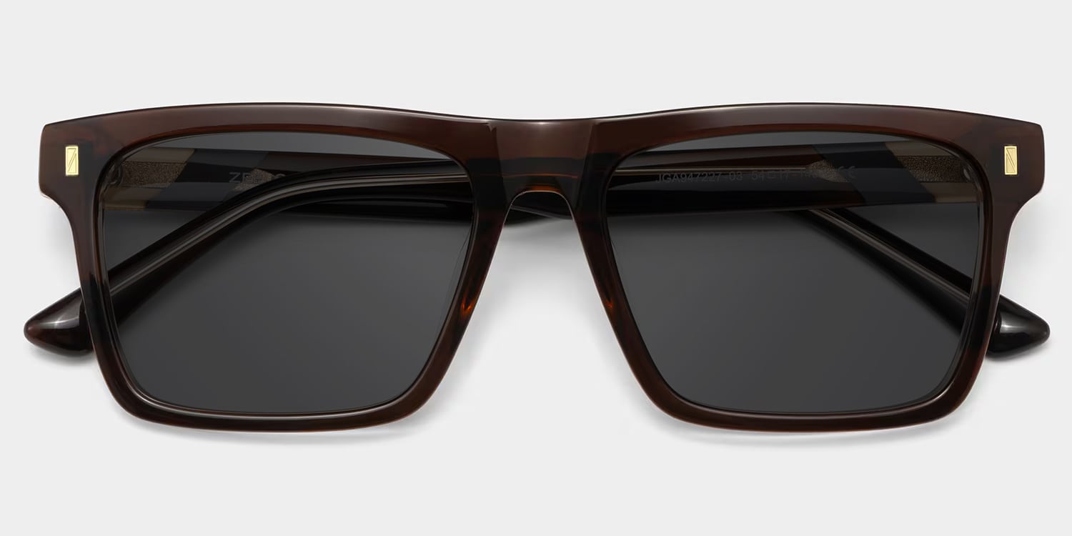Henry Rectangle Brown Glasses1