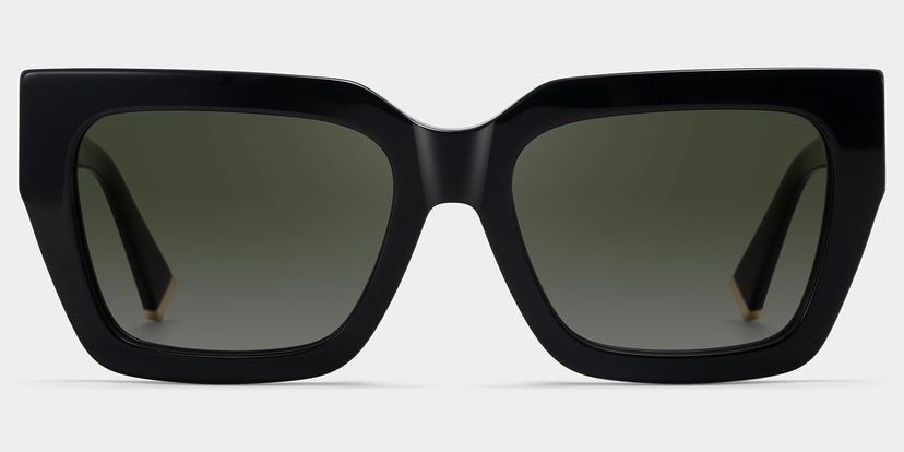 Maddox Square Black Polarized Sunglasses