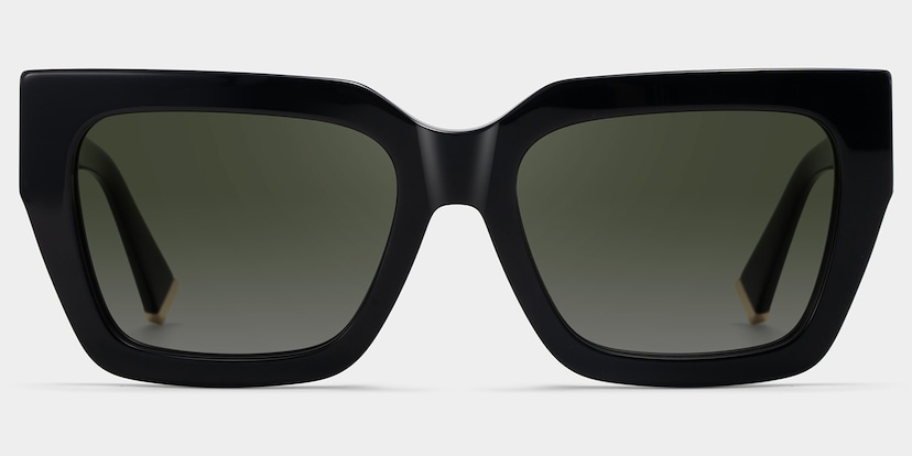 Maddox Square Black Polarized Sunglasses