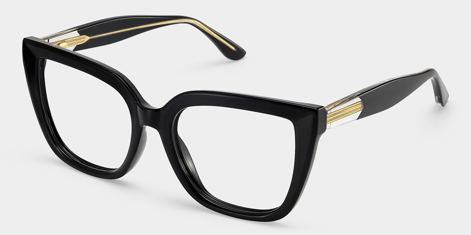 Mirta Square Black Glasses | Zeelool Glasses