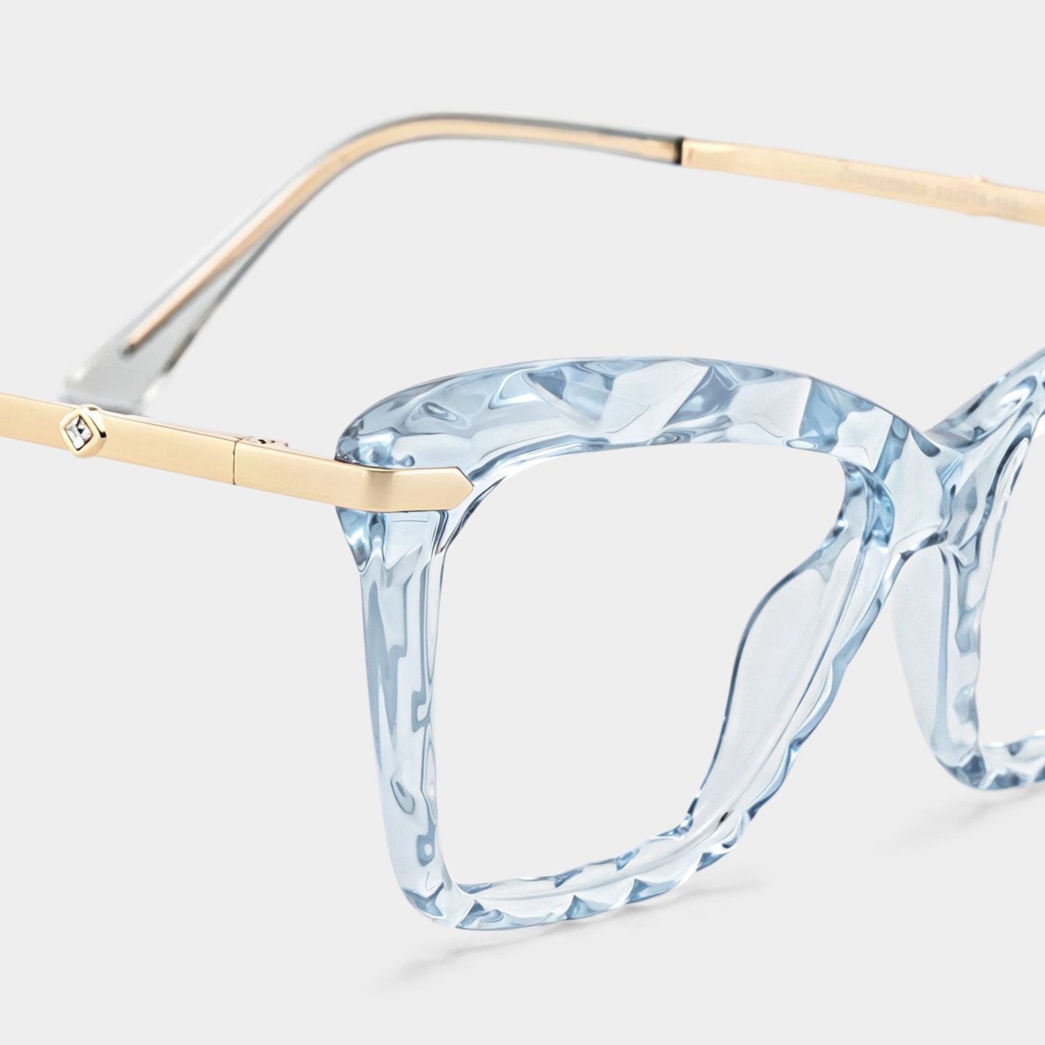 Juliet Cateye Light Blue Eyeglasses and Translucent Frame4
