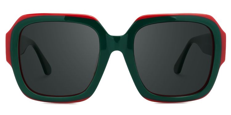 Katty Square Green Glasses