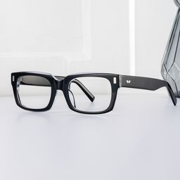 Fayssel Rectangle Black Glasses0