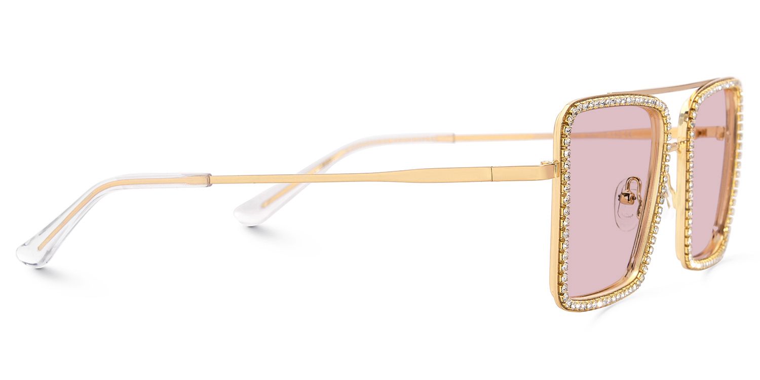Diva Metal Gold Frame Sunglasses | ZEELOOL2