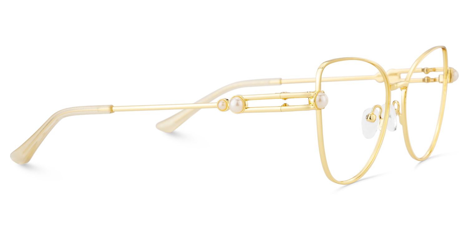 Gaga Eyeglasses in Cat Eye Gold Frame | Zeelool5