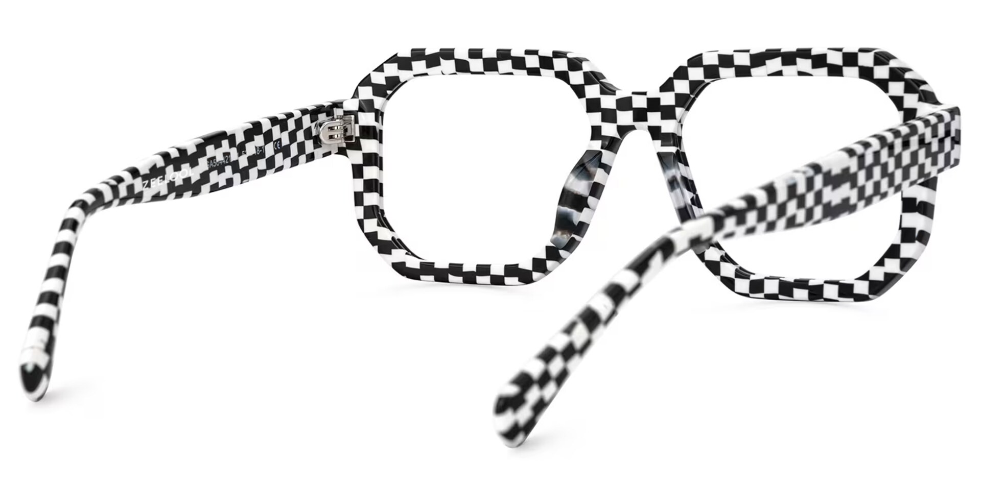 Joeann Black-White Geometric Designer Eyeglasses3