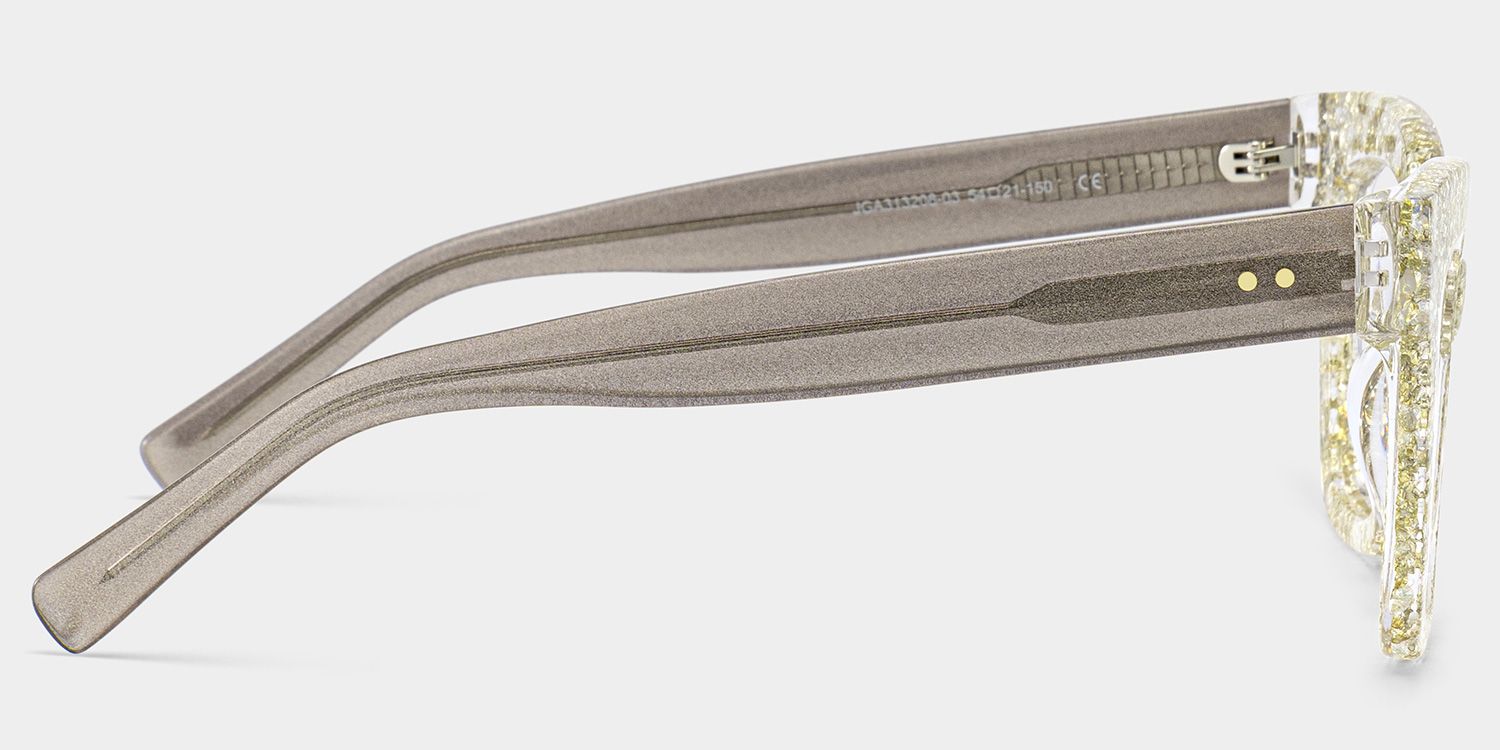 Renata Square Silver Rhinestone Covered Glasses | ZEELOOL4