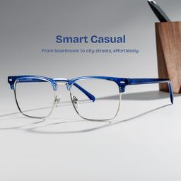 Braidsby Blue Browline Glasses0