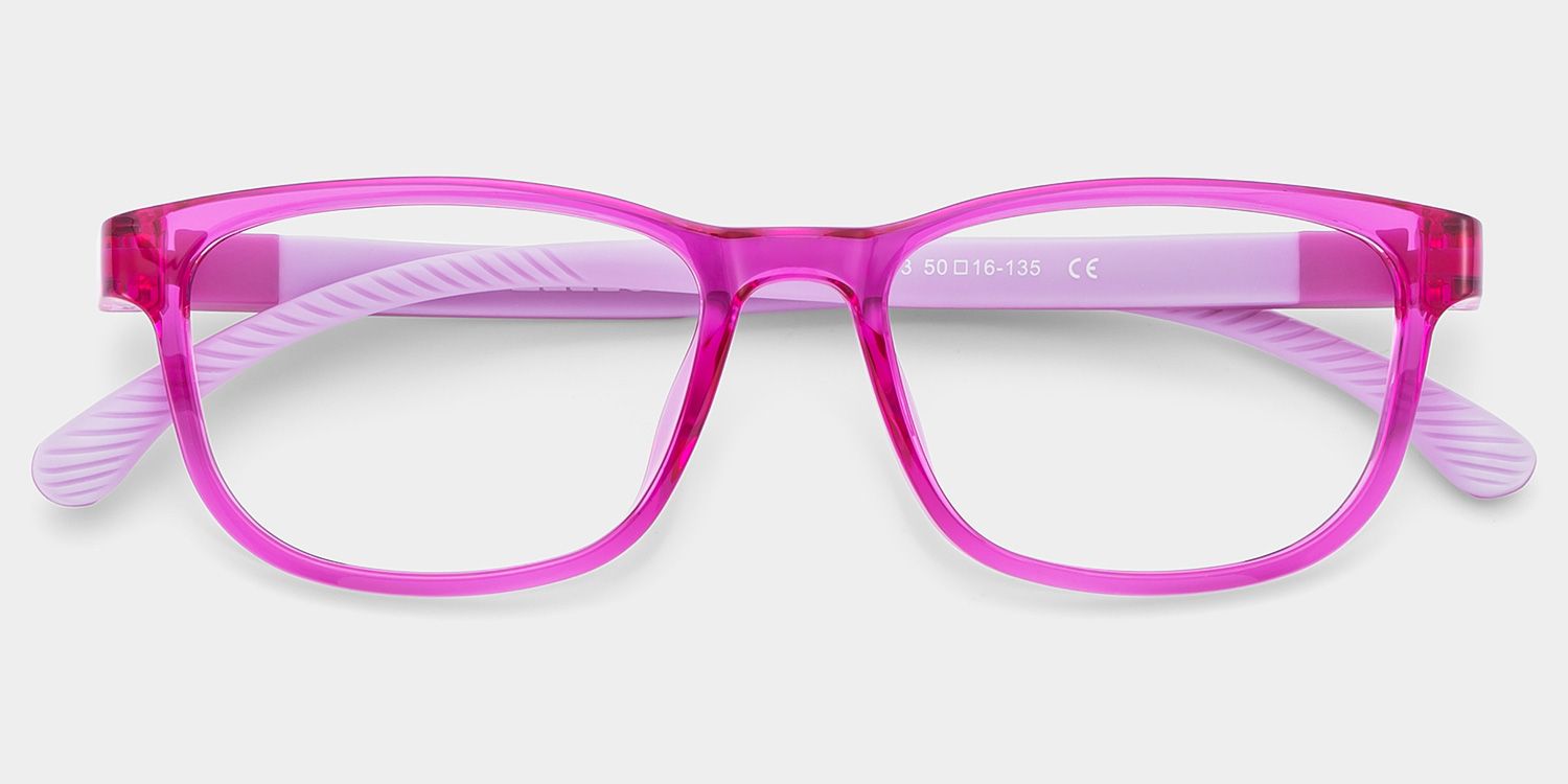 Robin Rectangle Pink Frame Eyeglasses for Pre-tweens2