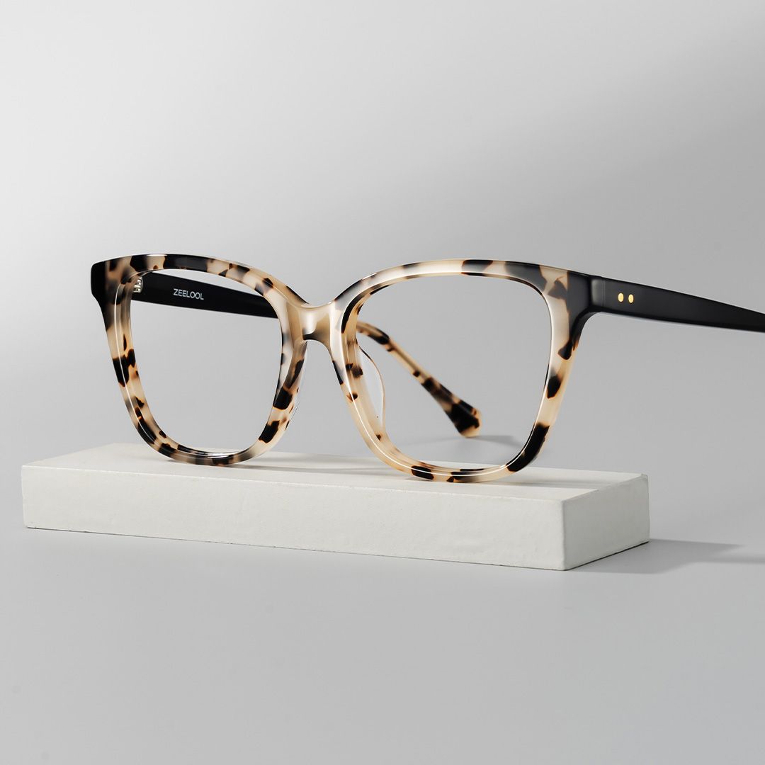 Lena Square Tortoise Frame Eyeglasses for Woman| ZEELOOL0
