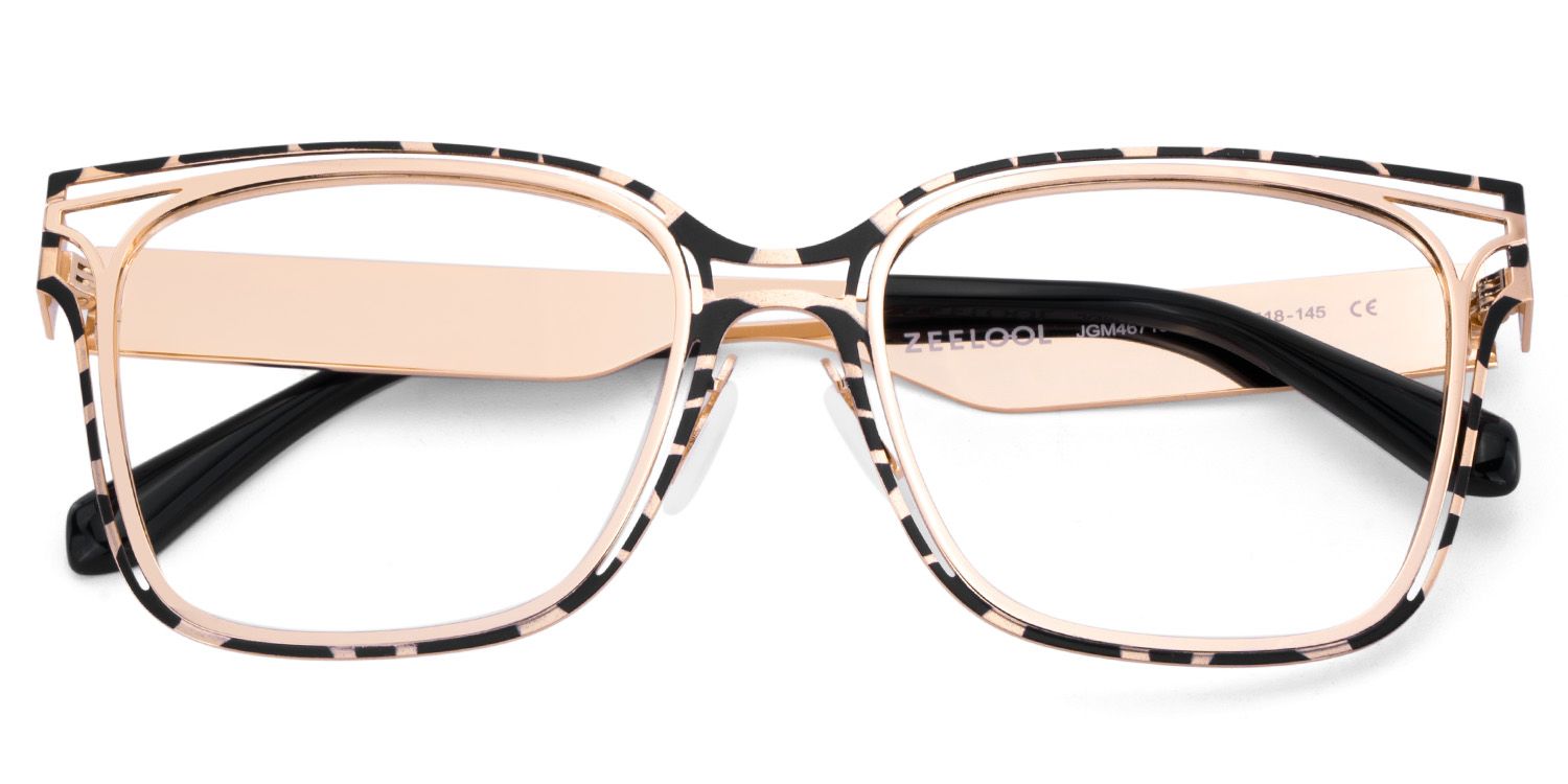 Women's Metal Glasses with Dual-level Frame Online2