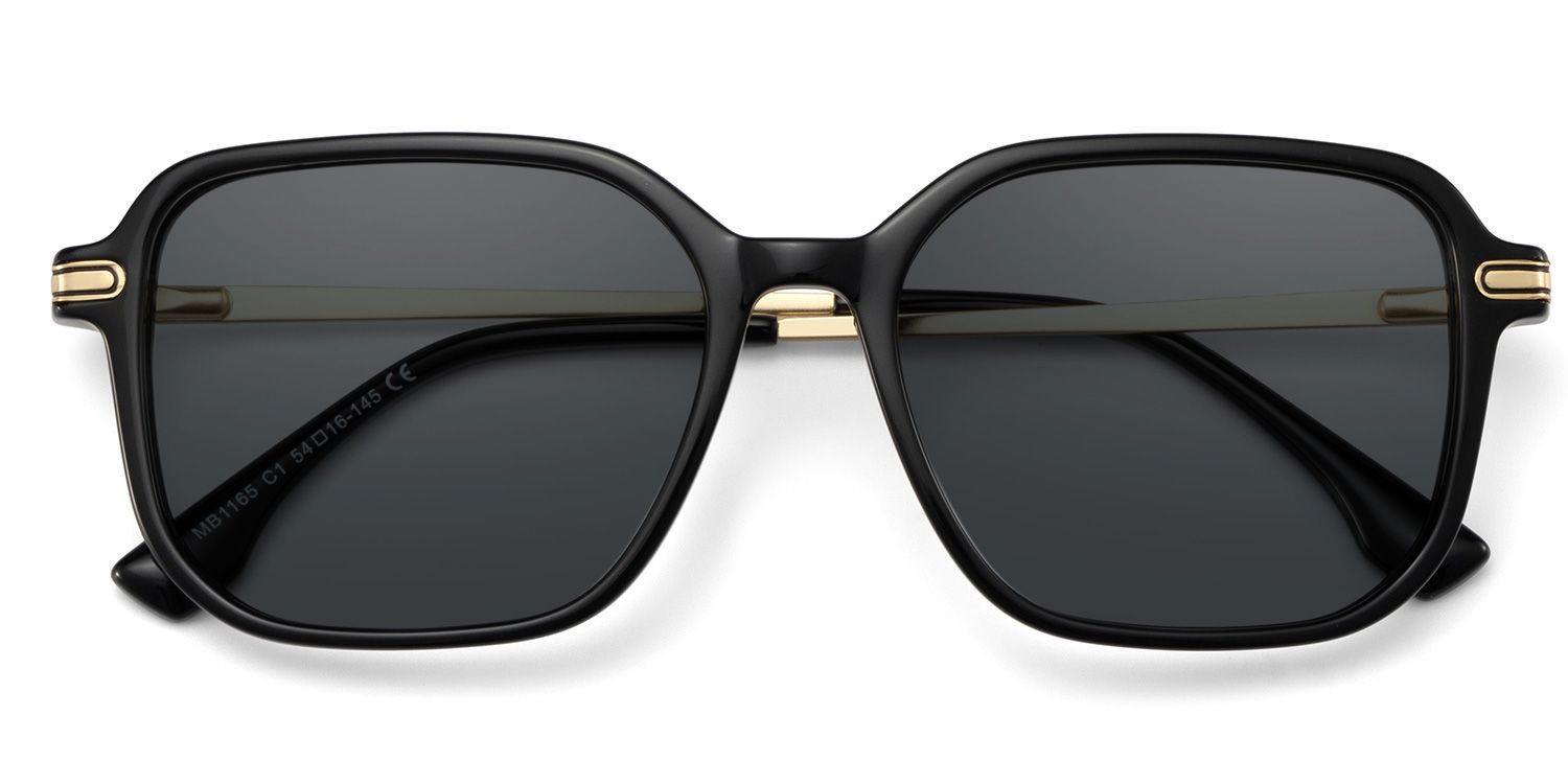 Jetson Black Rectangle Sunglasses Online | Zeelool1