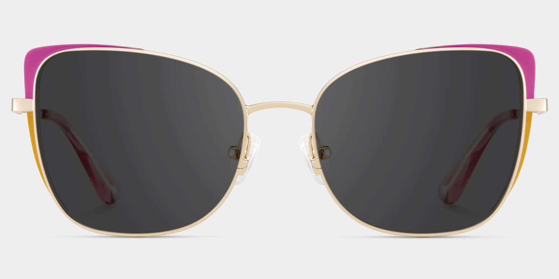 Tessa Pink Gold Frame Glasses with Cat eye Frame Online | ZEELOOL0