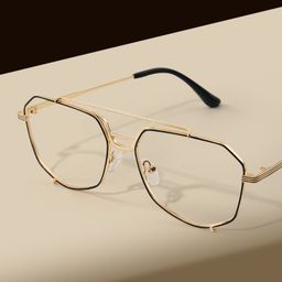 Beethoven Black-Gold Aviator Glasses6