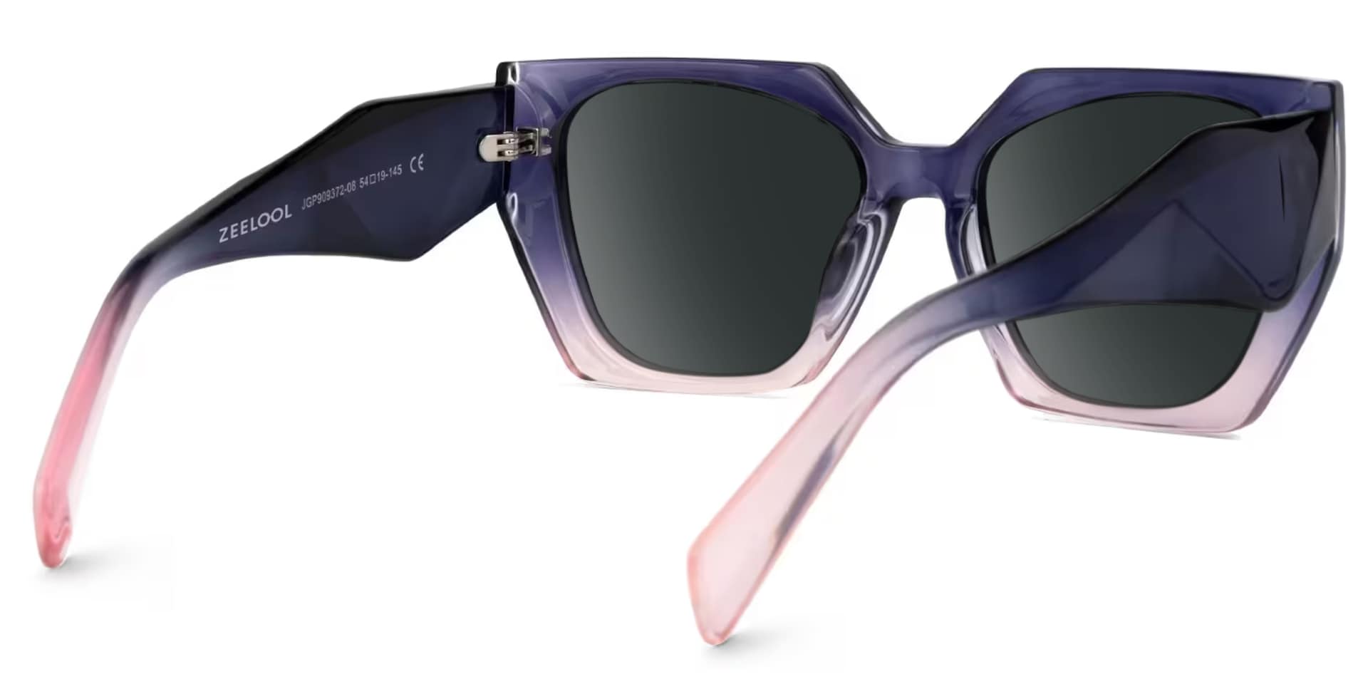 Geometric Sileidy Purple-Pink Sunglasses deals -Zeelool Glasses3