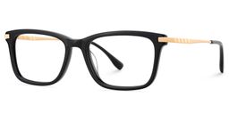 Zane Rectangle Black Glasses3
