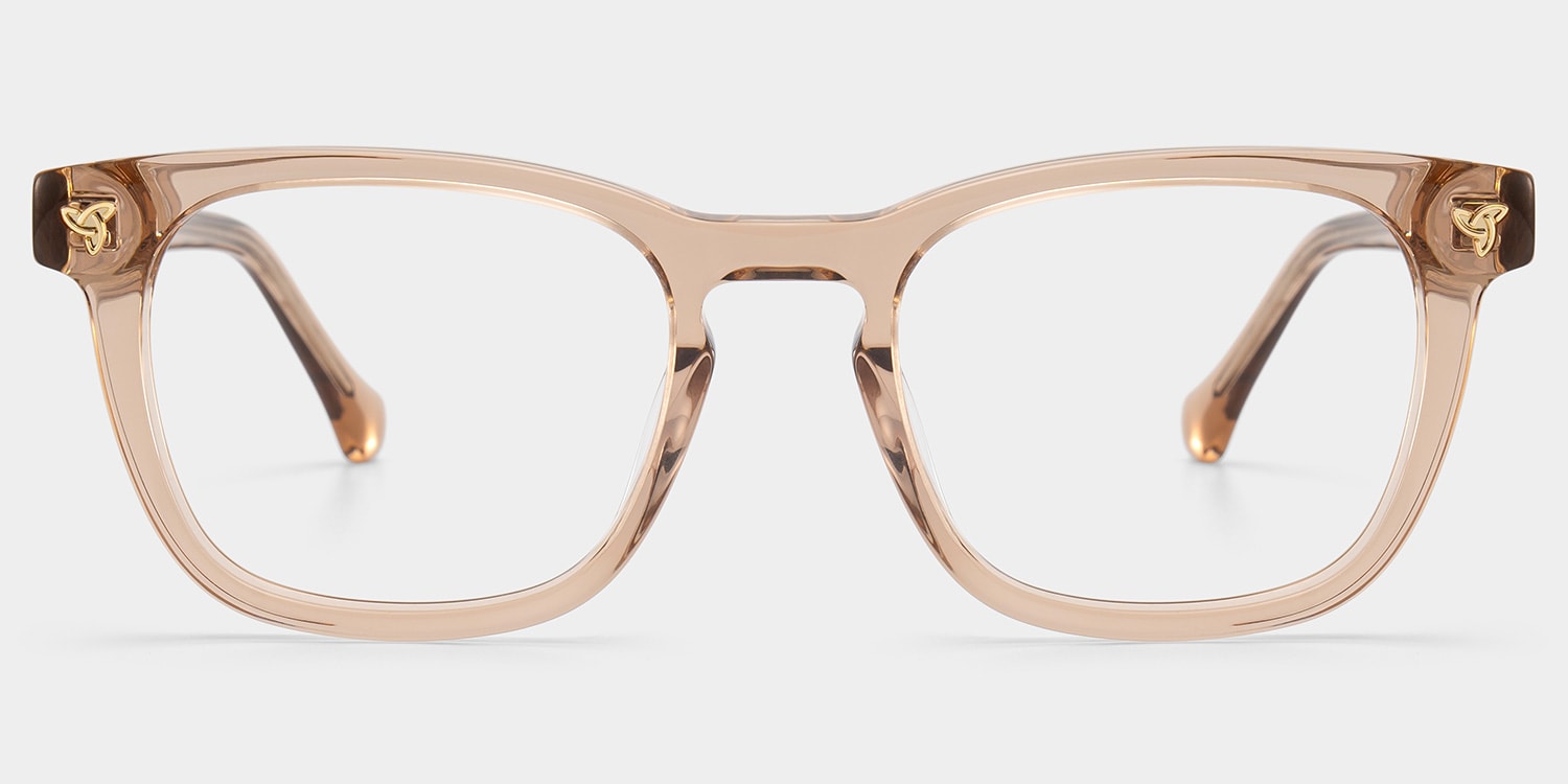 Heather Square Brown Glasses