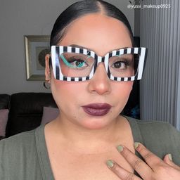 Mitia Rectangle  Zebra Print Black-White Glasses4