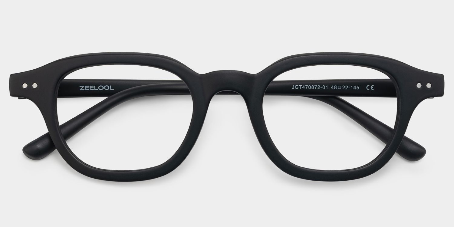 Amber Black Frame Glasses with Square Frame Online | ZEELOOL2