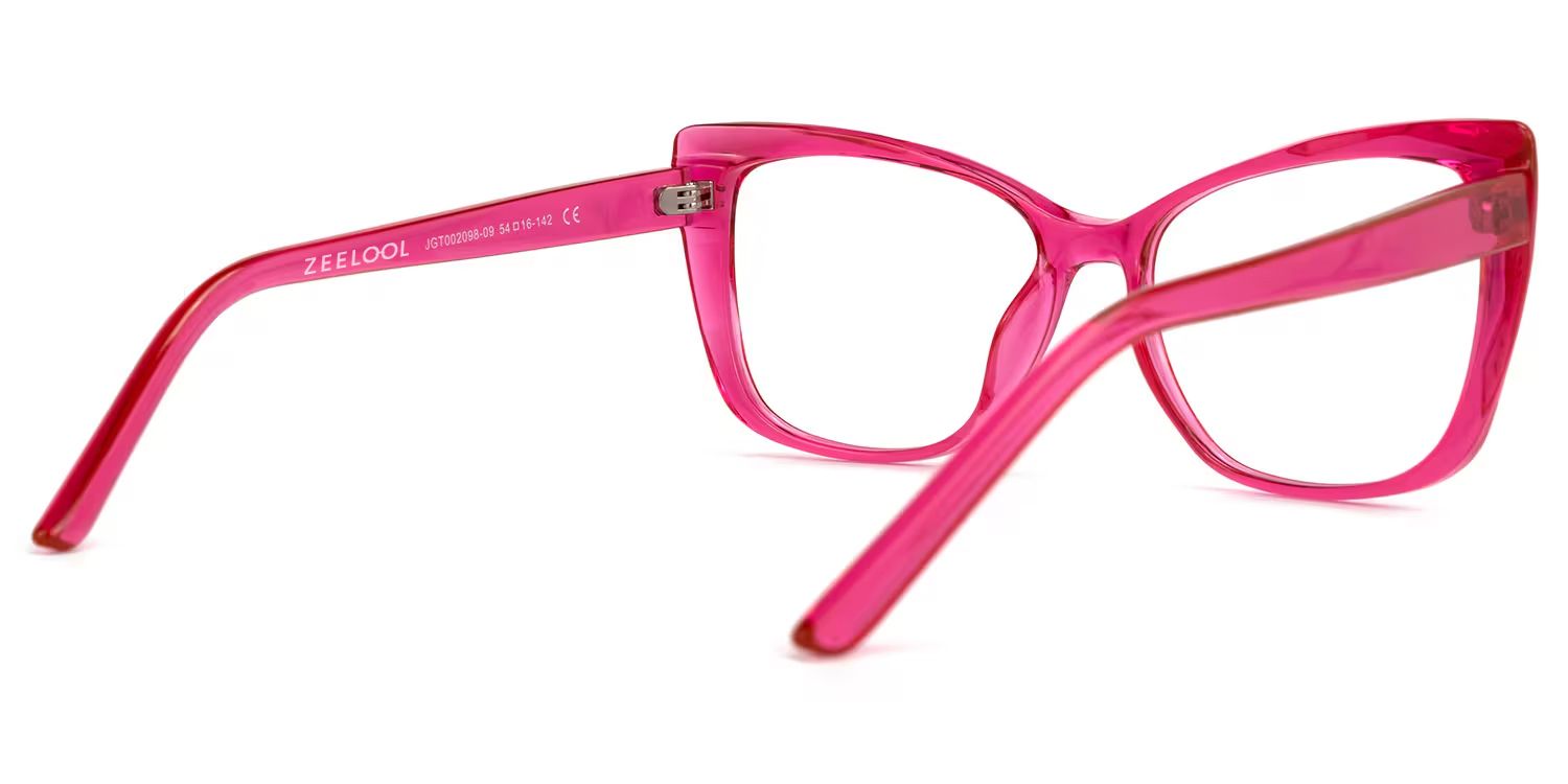 Square Farris Pink Glasses deals -Zeelool Glasses3