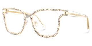 Shine Square Gold Glasses3
